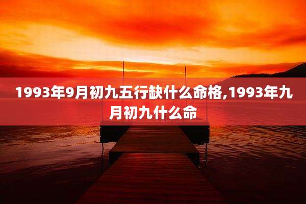 1993年9月初九五行缺什么命格,1993年九月初九什么命
