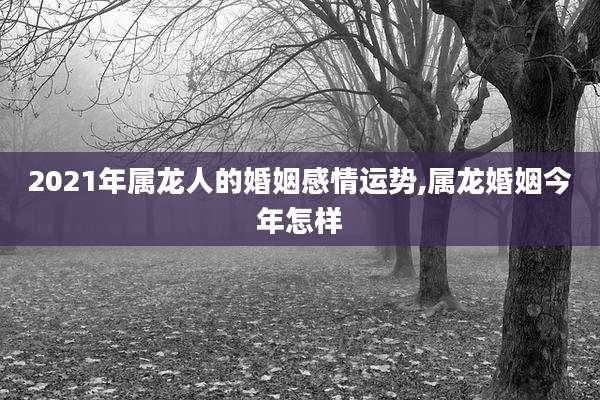 2021年属龙人的婚姻感情运势,属龙婚姻今年怎样