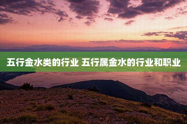 五行金水类的行业 五行属金水的行业和职业