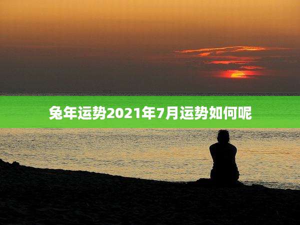 兔年运势2021年7月运势如何呢