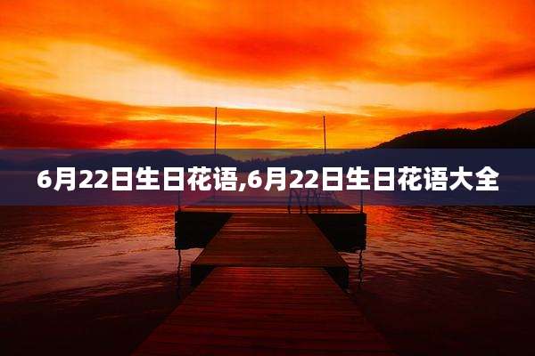 6月22日生日花语,6月22日生日花语大全