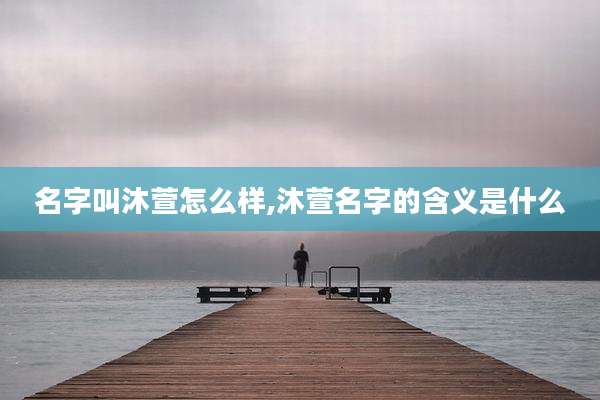 名字叫沐萱怎么样,沐萱名字的含义是什么