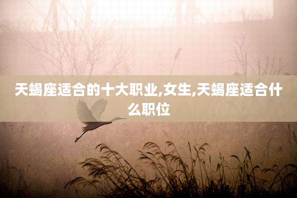 天蝎座适合的十大职业,女生,天蝎座适合什么职位