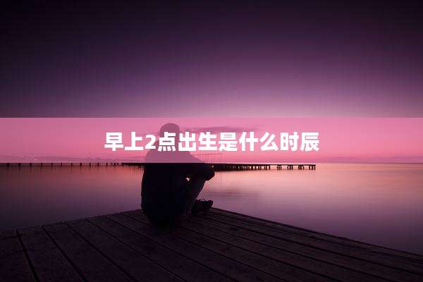 早上2点出生是什么时辰