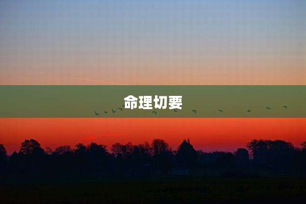 命理切要
