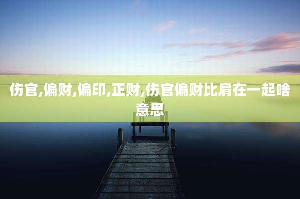 伤官,偏财,偏印,正财,伤官偏财比肩在一起啥意思