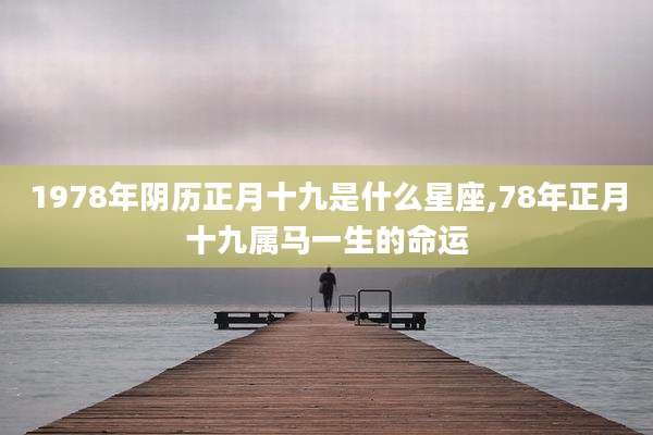 1978年阴历正月十九是什么星座,78年正月十九属马一生的命运