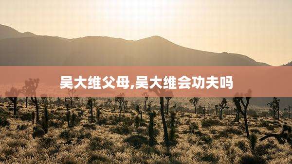 吴大维父母,吴大维会功夫吗