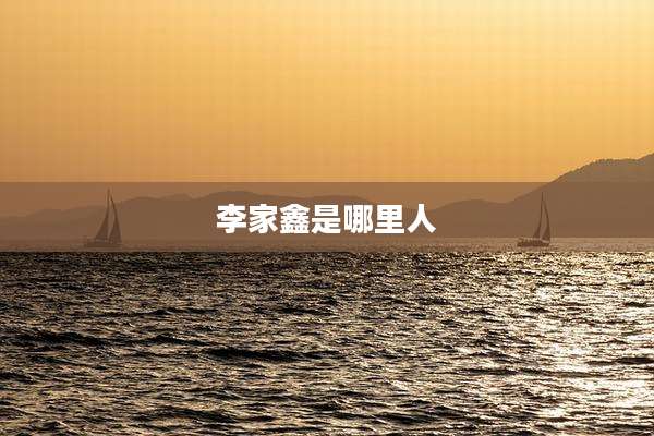李家鑫是哪里人