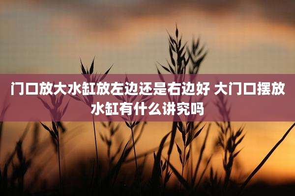 门口放大水缸放左边还是右边好 大门口摆放水缸有什么讲究吗
