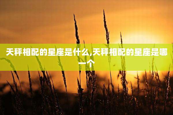 天秤相配的星座是什么,天秤相配的星座是哪一个