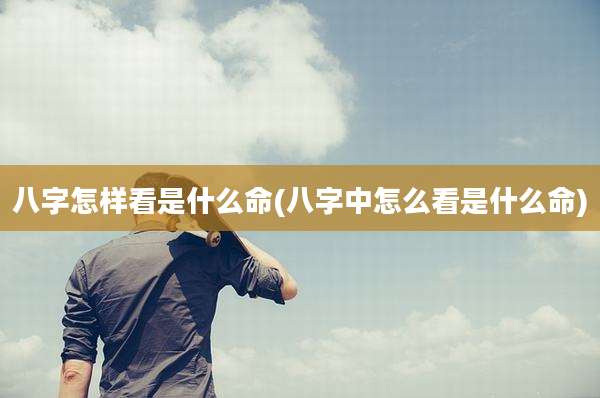八字怎样看是什么命(八字中怎么看是什么命)