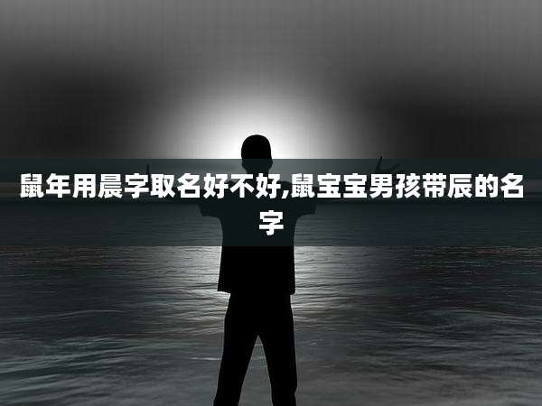 鼠年用晨字取名好不好,鼠宝宝男孩带辰的名字