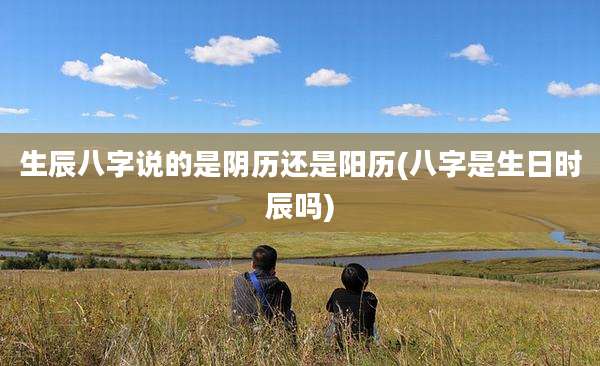 生辰八字说的是阴历还是阳历(八字是生日时辰吗)