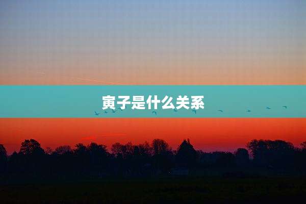 寅子是什么关系