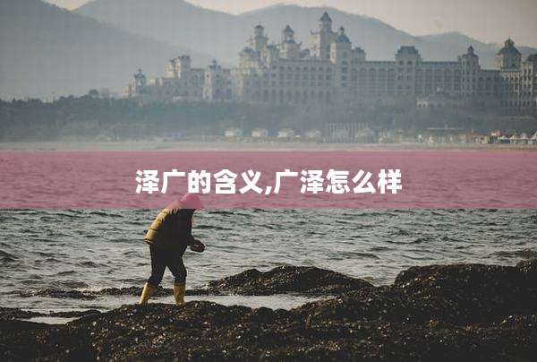 泽广的含义,广泽怎么样