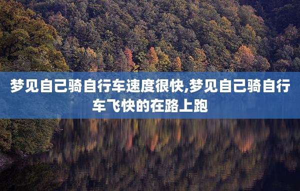 梦见自己骑自行车速度很快,梦见自己骑自行车飞快的在路上跑