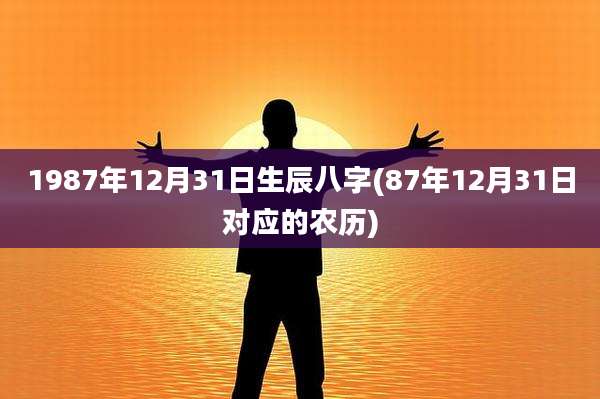 1987年12月31日生辰八字(87年12月31日对应的农历)