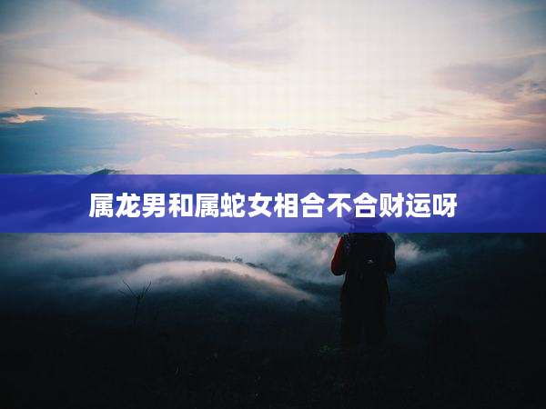 属龙男和属蛇女相合不合财运呀