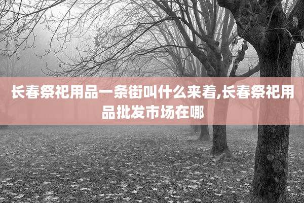 长春祭祀用品一条街叫什么来着,长春祭祀用品批发市场在哪