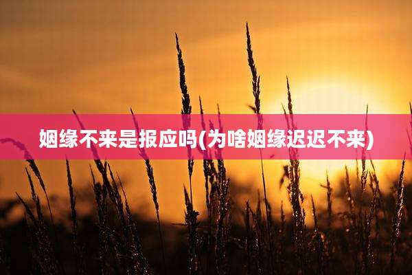 姻缘不来是报应吗(为啥姻缘迟迟不来)