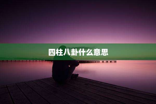 四柱八卦什么意思