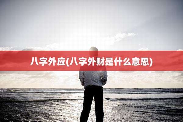 八字外应(八字外财是什么意思)