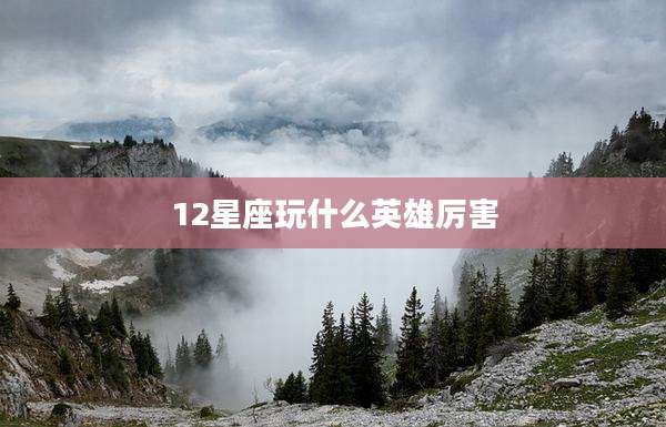 12星座玩什么英雄厉害