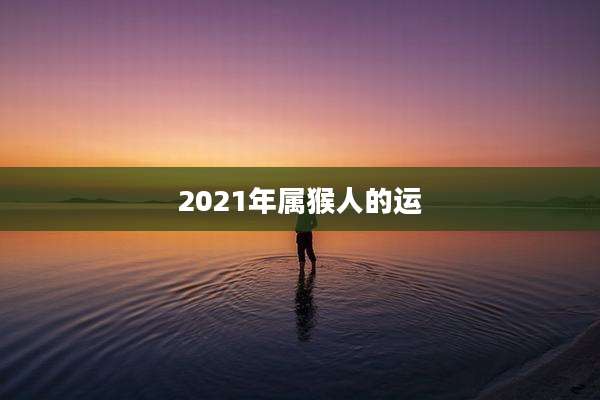 2021年属猴人的运