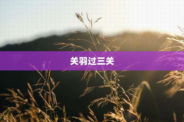 关羽过三关