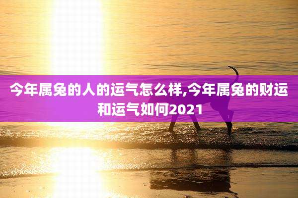 今年属兔的人的运气怎么样,今年属兔的财运和运气如何2021