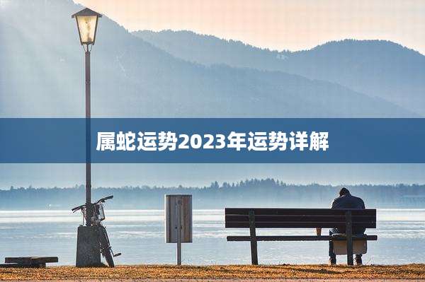 属蛇运势2023年运势详解