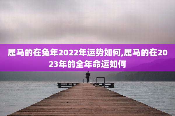 属马的在兔年2022年运势如何,属马的在2023年的全年命运如何
