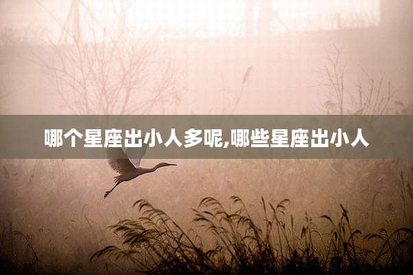 哪个星座出小人多呢,哪些星座出小人