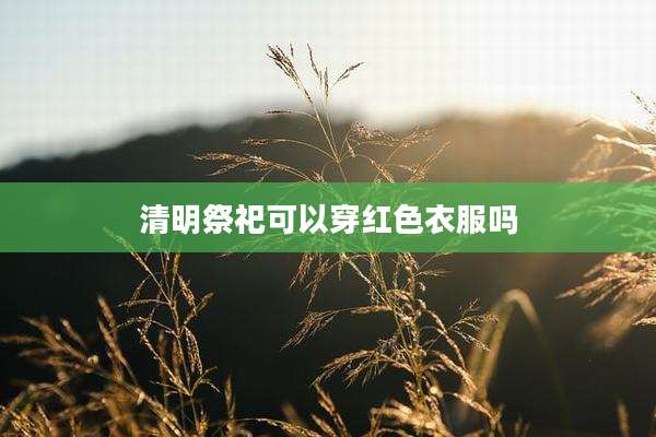 清明祭祀可以穿红色衣服吗