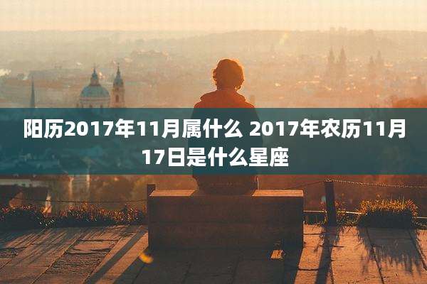 阳历2017年11月属什么 2017年农历11月17日是什么星座