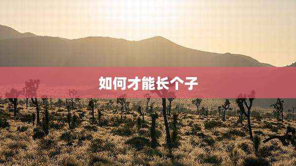 如何才能长个子