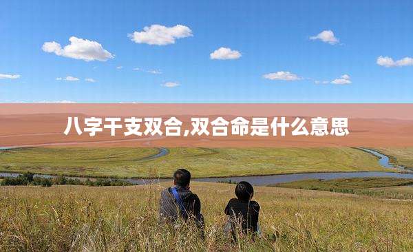 八字干支双合,双合命是什么意思