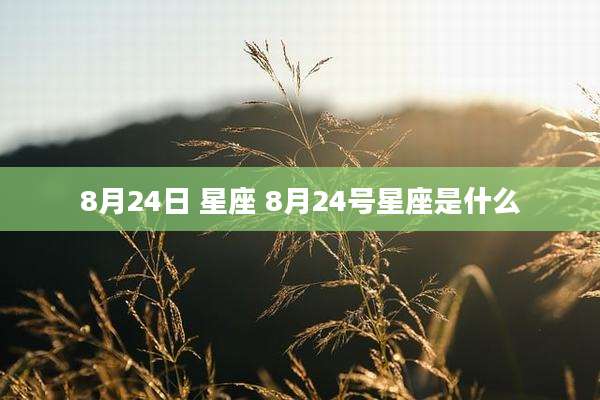 8月24日 星座 8月24号星座是什么