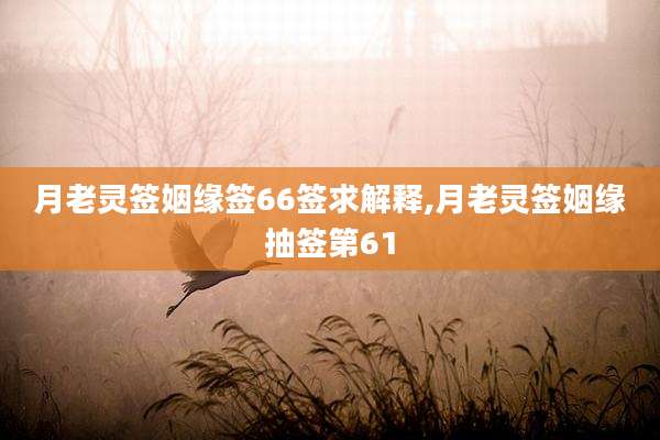 月老灵签姻缘签66签求解释,月老灵签姻缘抽签第61