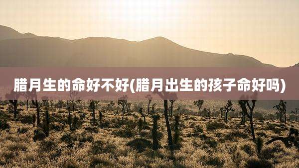 腊月生的命好不好(腊月出生的孩子命好吗)