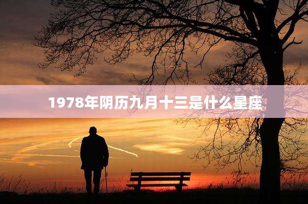 1978年阴历九月十三是什么星座