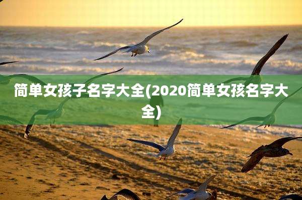 简单女孩子名字大全(2020简单女孩名字大全)
