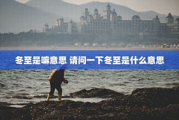 冬至是嘛意思 请问一下冬至是什么意思