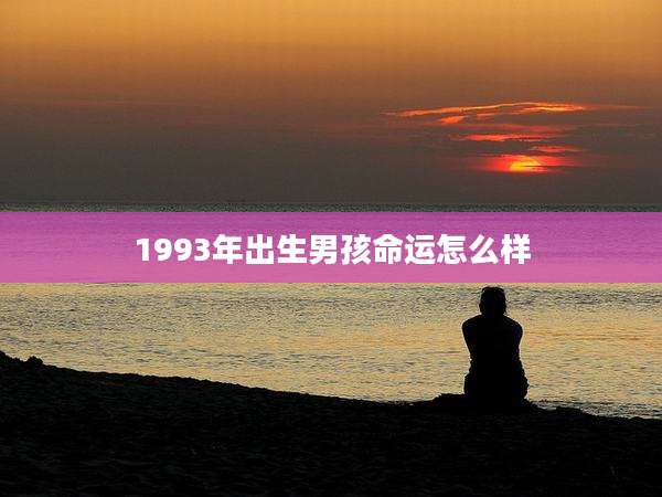1993年出生男孩命运怎么样