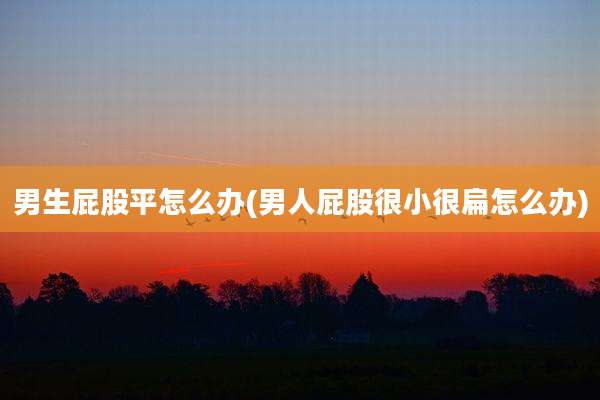 男生屁股平怎么办(男人屁股很小很扁怎么办)