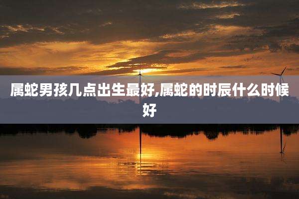 属蛇男孩几点出生最好,属蛇的时辰什么时候好