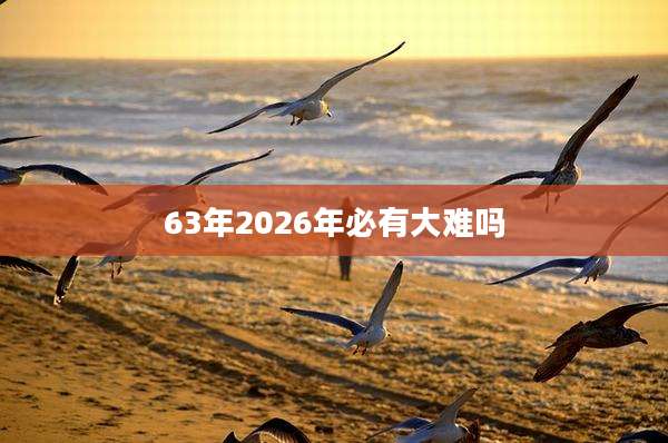 63年2026年必有大难吗