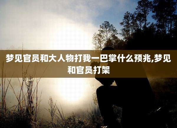 梦见官员和大人物打我一巴掌什么预兆,梦见和官员打架