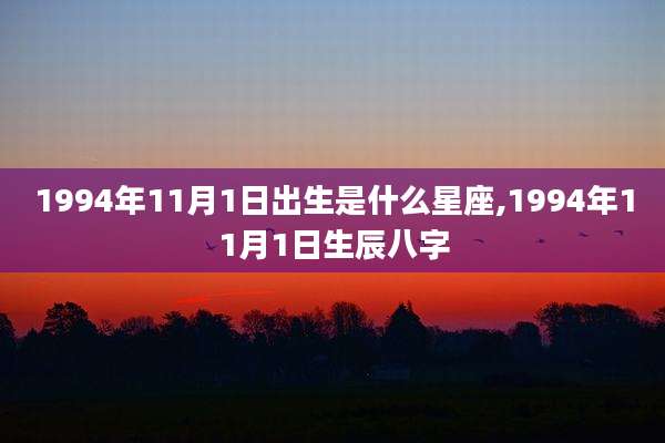 1994年11月1日出生是什么星座,1994年11月1日生辰八字